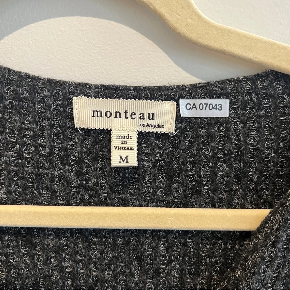 Monteau Dark Gray Long Sleeve Dress - Picture 2 of 4